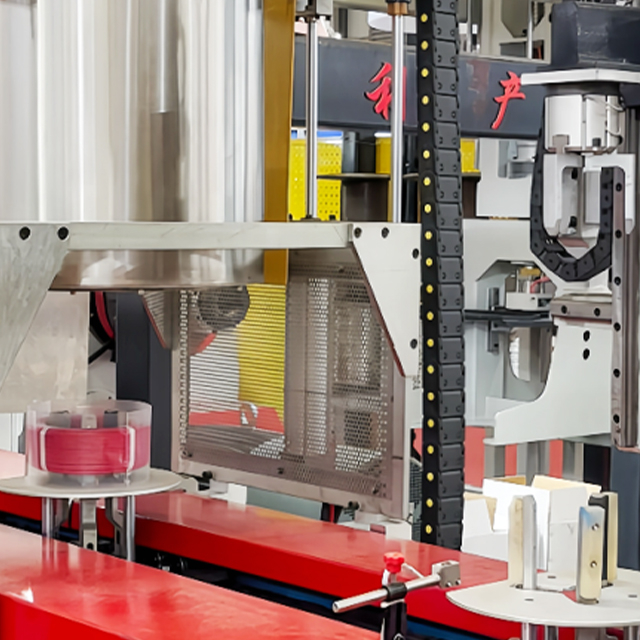 Linha automática de enrolamento/cinturão/encolhimento/robô CLS-5000, embalagem de alta velocidade, estrutura de aço de liga, habilitado para IoT