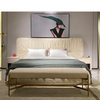 Moderno simples de luxo de luxo/hotel king size lether/tecido