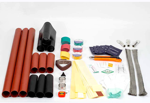 Terminações de cabo encolhidos por calor para cabos de energia