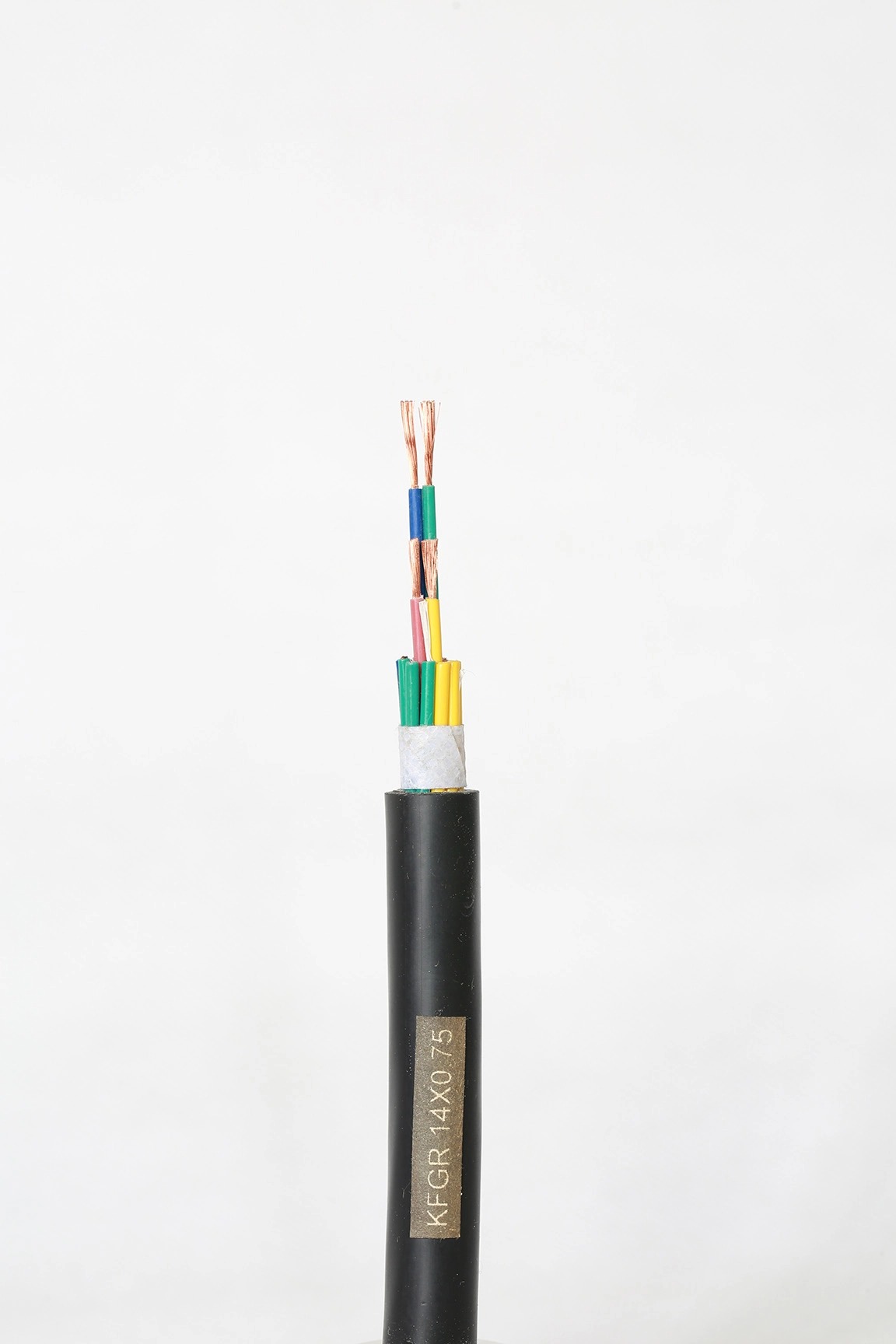 Qual é o código de cores para um cabo de alimentação de 3 fios?