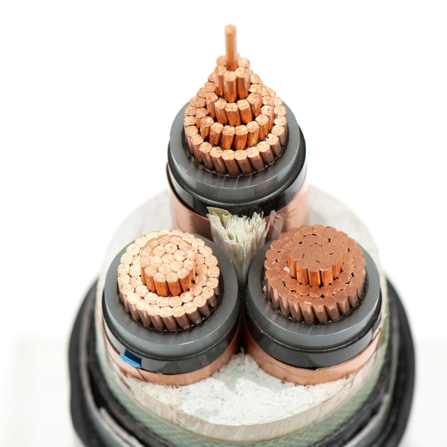 Cabo de alimentação isolado de tensão média avançada com revestimento de PVC para classificações de 3,6-6kv e 26-35kv