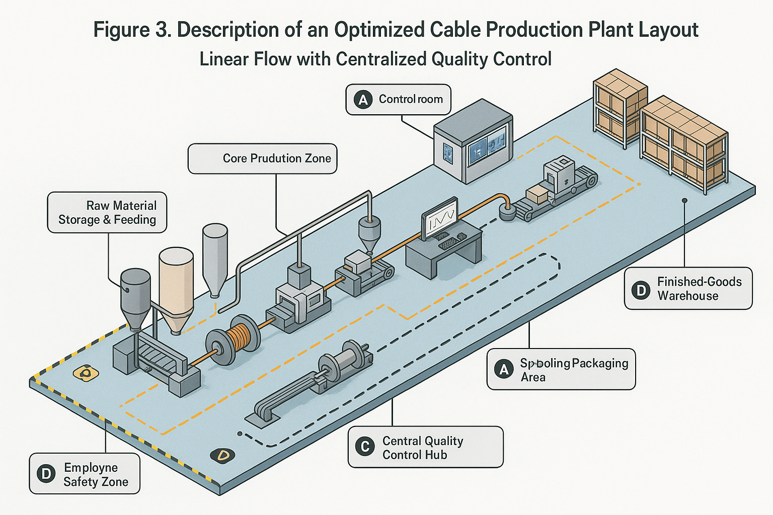 Descri&ccedil;&atilde;o de um layout otimizado de planta de produ&ccedil;&atilde;o de cabos